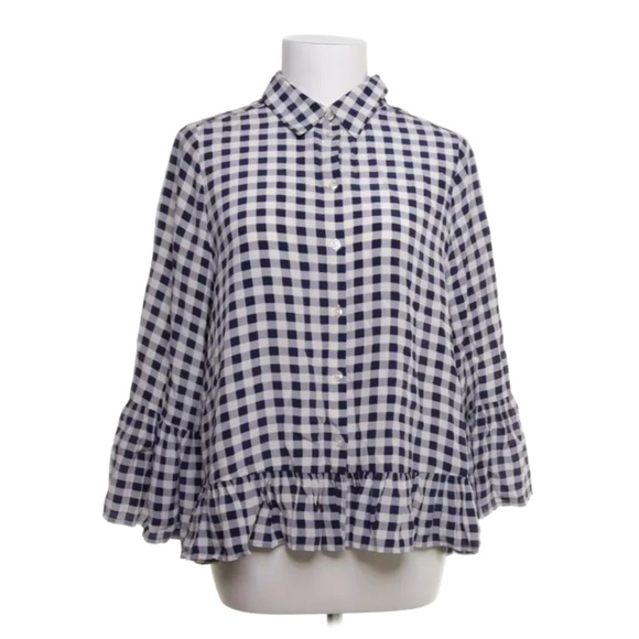 Kokoon Silk Ruffle‎ Gingham Blouse Size XS - Picture 1 of 3